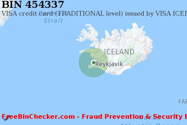 454337 VISA credit Iceland IS Lista de BIN