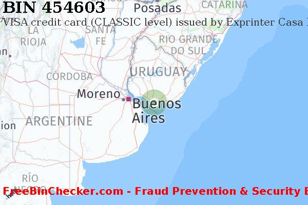 454603 VISA credit Uruguay UY BIN Liste 