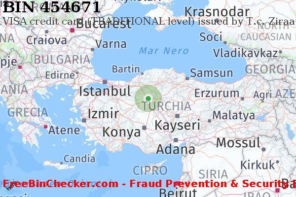 454671 VISA credit Turkey TR Lista BIN