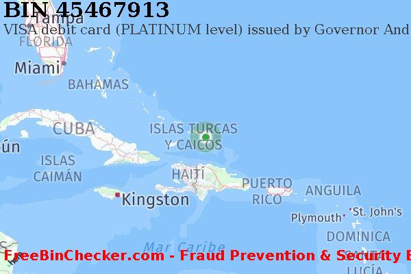 45467913 VISA debit Turks and Caicos Islands TC Lista de BIN