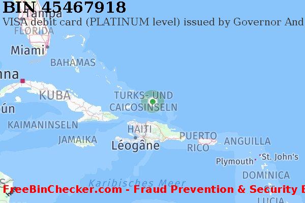 45467918 VISA debit Turks and Caicos Islands TC BIN-Liste