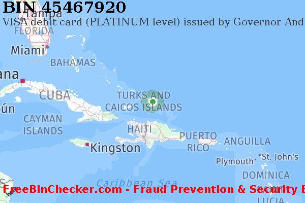 45467920 VISA debit Turks and Caicos Islands TC BIN Lijst