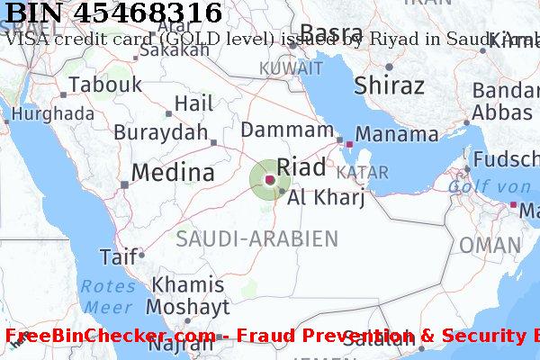 45468316 VISA credit Saudi Arabia SA BIN-Liste