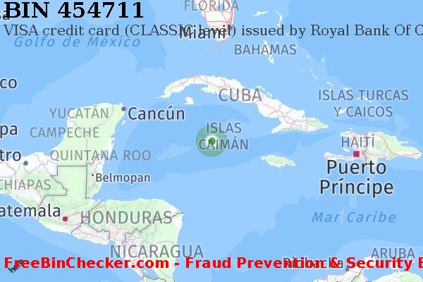 454711 VISA credit Cayman Islands KY Lista de BIN