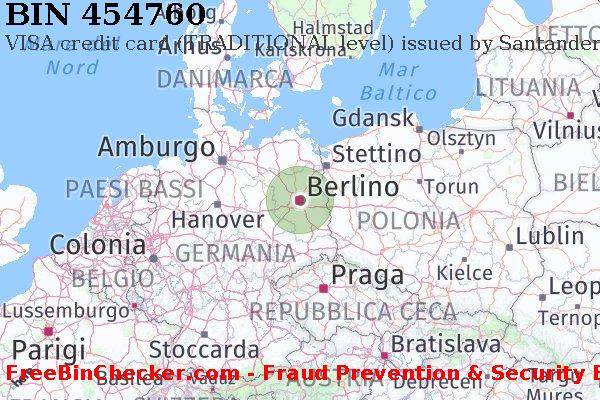 454760 VISA credit Germany DE Lista BIN