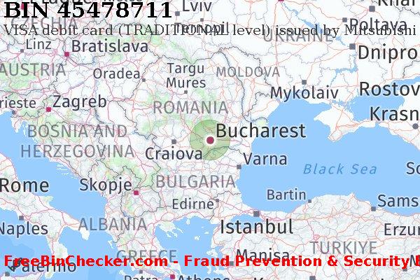 45478711 VISA debit Romania RO BIN List