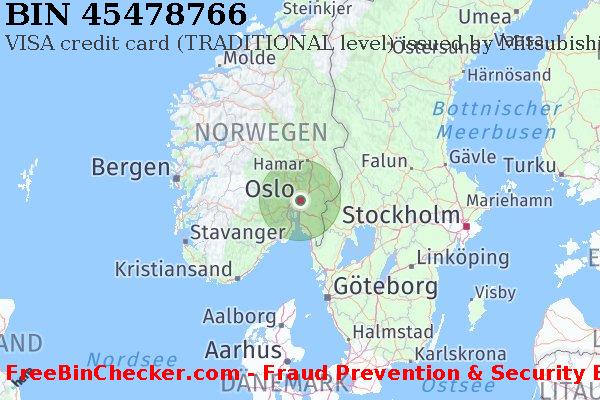 45478766 VISA credit Norway NO BIN-Liste