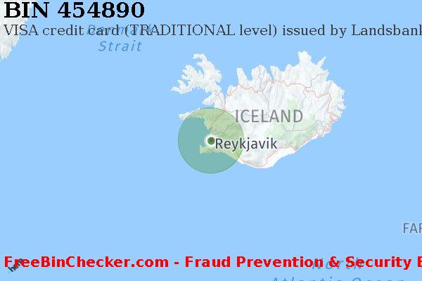 454890 VISA credit Iceland IS Lista de BIN