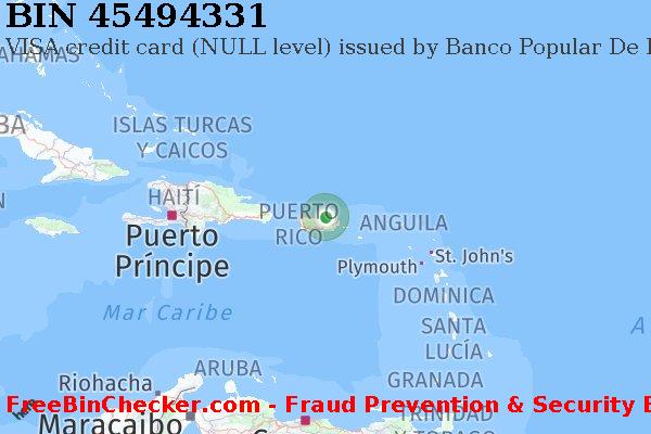 45494331 VISA credit Puerto Rico PR Lista de BIN