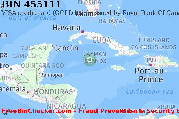 455111 VISA credit Cayman Islands KY BIN List