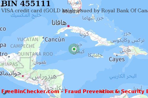 455111 VISA credit Cayman Islands KY قائمة BIN