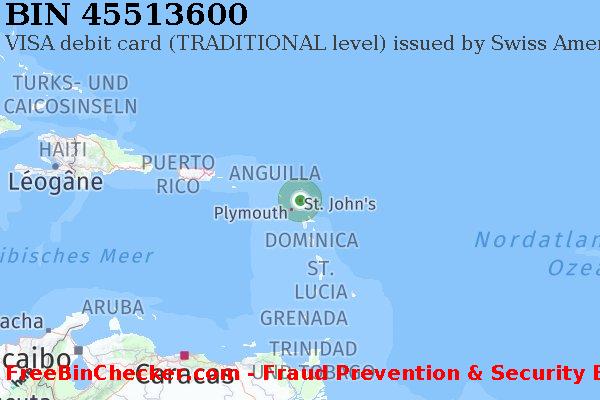 45513600 VISA debit Antigua and Barbuda AG BIN-Liste