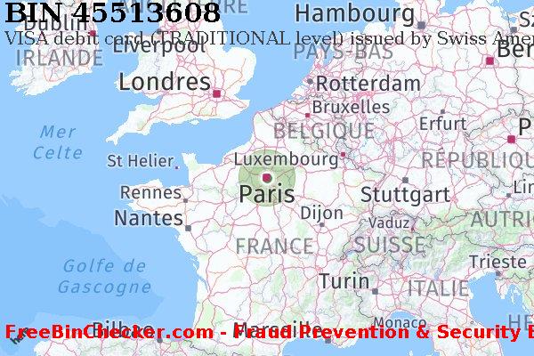 45513608 VISA debit France FR BIN Liste 