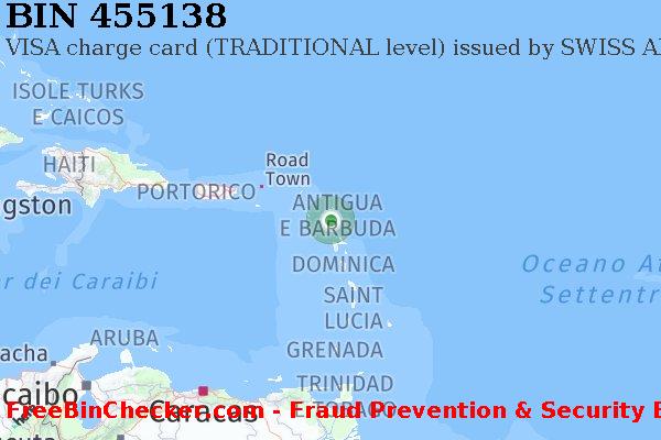 455138 VISA charge Antigua and Barbuda AG Lista BIN