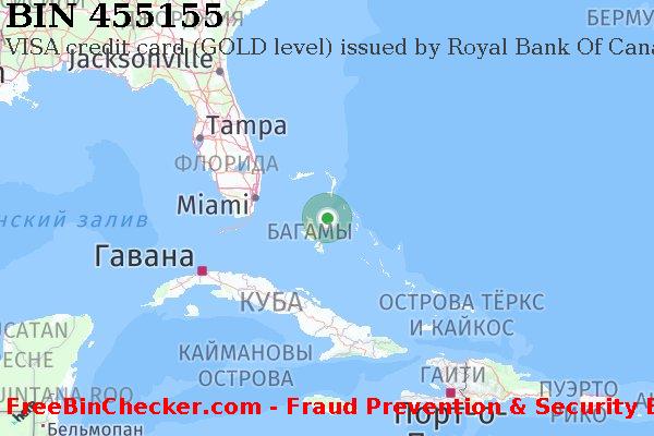 455155 VISA credit Bahamas BS Список БИН