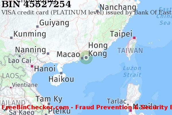 45527254 VISA credit Hong Kong HK बिन सूची
