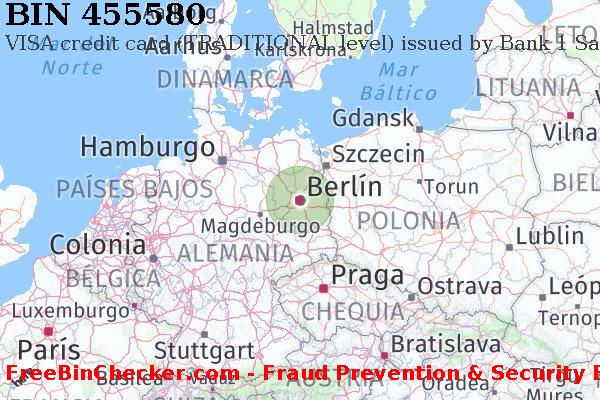 455580 VISA credit Germany DE Lista de BIN