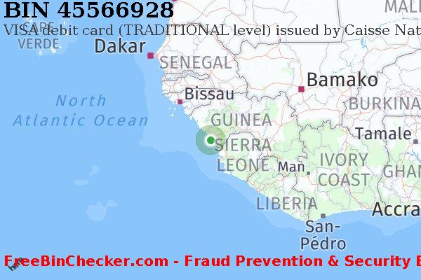 45566928 VISA debit Guinea GN BIN List