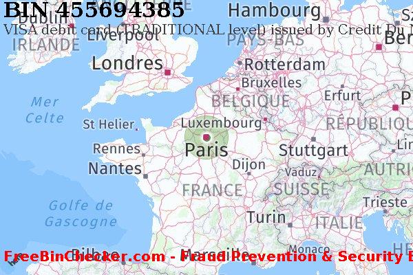 455694385 VISA debit France FR BIN Liste 