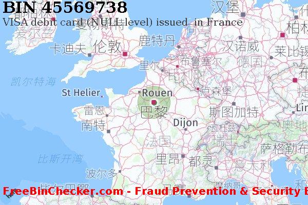 45569738 VISA debit France FR BIN列表