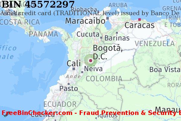 45572297 VISA credit Colombia CO Lista BIN