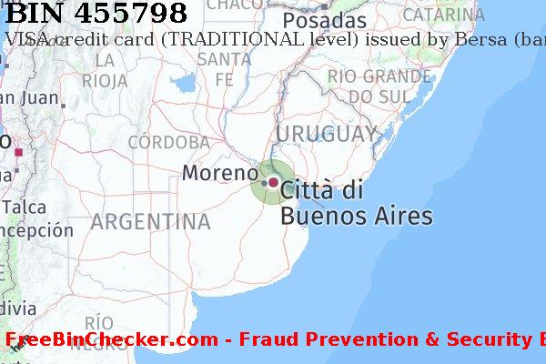 455798 VISA credit Argentina AR Lista BIN