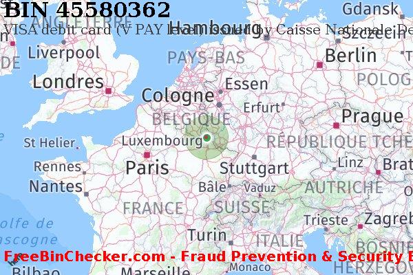 45580362 VISA debit Luxembourg LU BIN Liste 