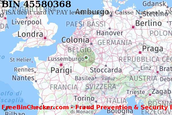 45580368 VISA debit Luxembourg LU Lista BIN