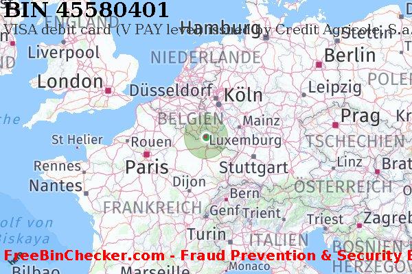 45580401 VISA debit Luxembourg LU BIN-Liste