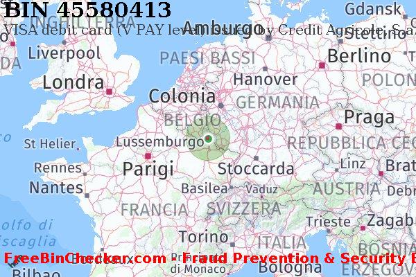 45580413 VISA debit Luxembourg LU Lista BIN