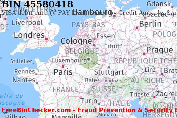 45580418 VISA debit Luxembourg LU BIN Liste 