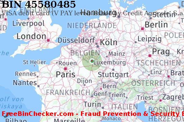 45580485 VISA debit Luxembourg LU BIN-Liste