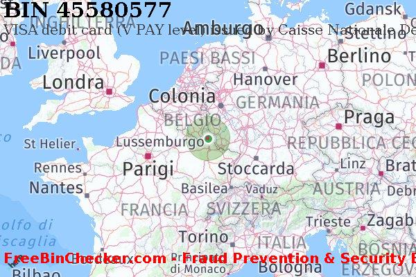45580577 VISA debit Luxembourg LU Lista BIN