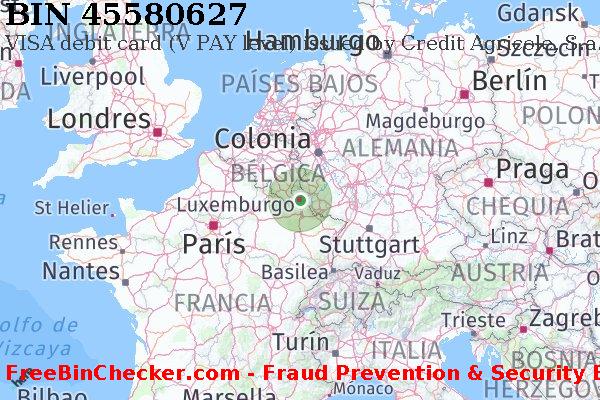 45580627 VISA debit Luxembourg LU Lista de BIN