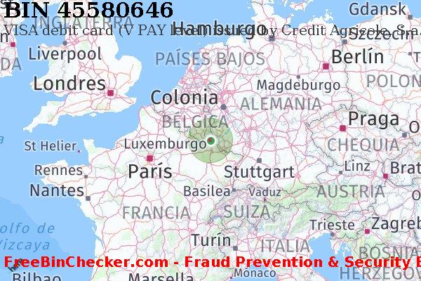 45580646 VISA debit Luxembourg LU Lista de BIN