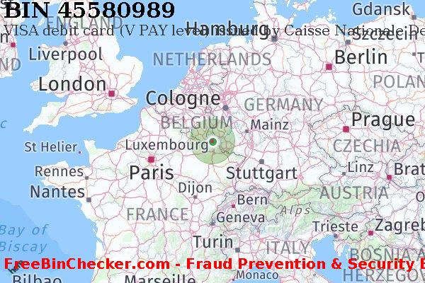 45580989 VISA debit Luxembourg LU BIN List