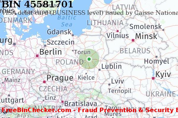 45581701 VISA debit Poland PL BIN 목록