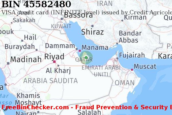 45582480 VISA credit Qatar QA Lista BIN
