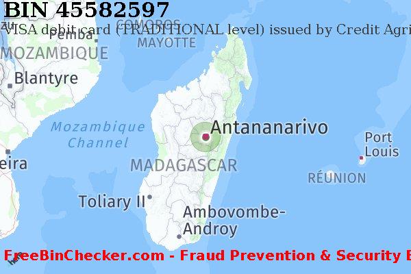 45582597 VISA debit Madagascar MG BIN List