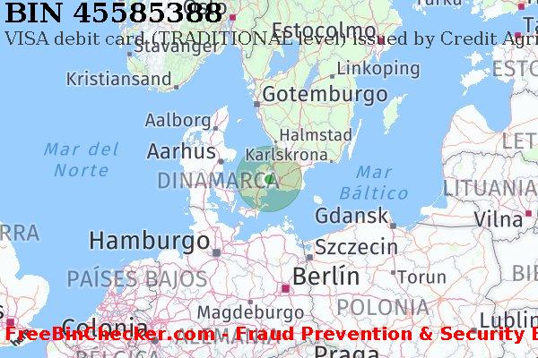 45585388 VISA debit Denmark DK Lista de BIN