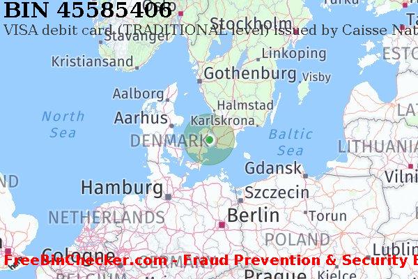 45585406 VISA debit Denmark DK BIN List