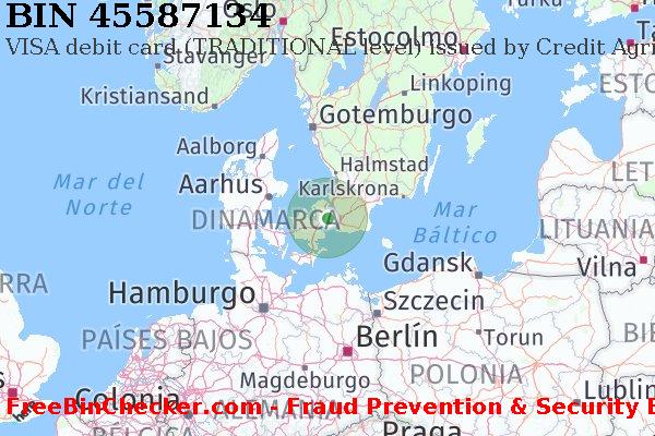 45587134 VISA debit Denmark DK Lista de BIN