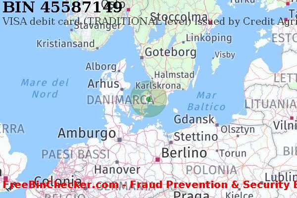 45587149 VISA debit Denmark DK Lista BIN