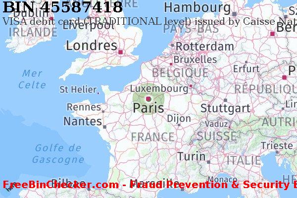 45587418 VISA debit France FR BIN Liste 