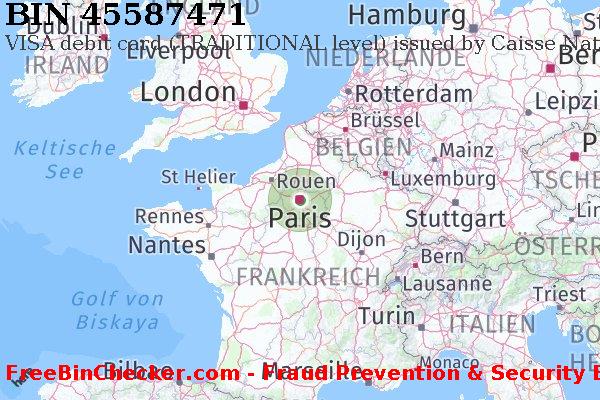 45587471 VISA debit France FR BIN-Liste