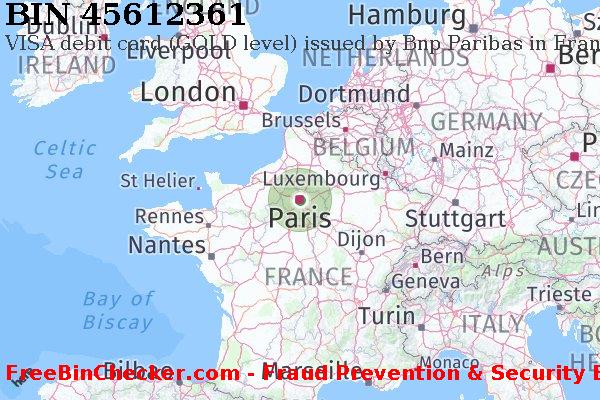45612361 VISA debit France FR BIN List