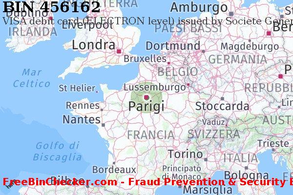 456162 VISA debit France FR Lista BIN