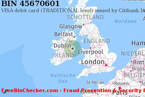 45670601 VISA debit Ireland IE BIN-Liste
