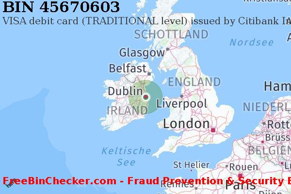 45670603 VISA debit Ireland IE BIN-Liste