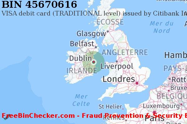 45670616 VISA debit Ireland IE BIN Liste 